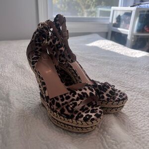 Jennifer Lopez Animal Print Platform Wedges